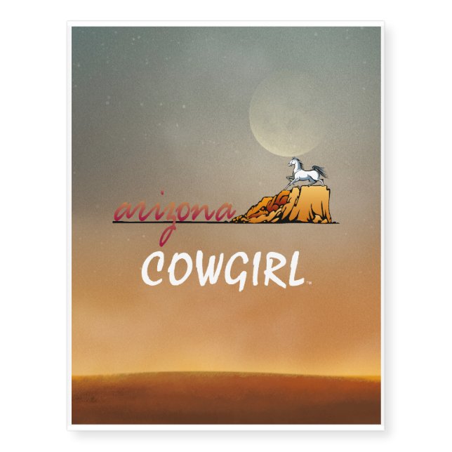 TEE Arizona Cowgirl Temporary Tattoos (Front)