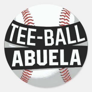 Tee-Ball Abuela Latina Teeball Grandma Classic Round Sticker