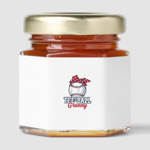 Tee Ball Granny Baseball Bow Vintage Shirt_1 Honey Jar Favors