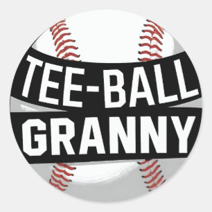 Tee-Ball Granny Teeball Grandma Classic Round Sticker
