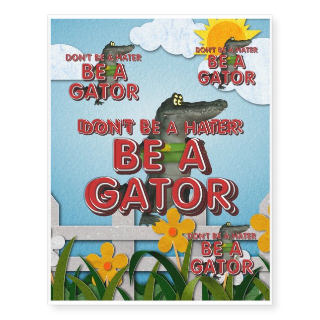 TEE Be Alligator Temporary Tattoos (Front)