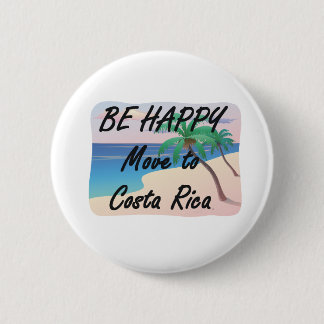 TEE Be Happy Costa Rica Button