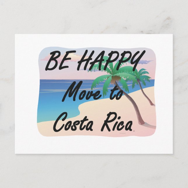 TEE Be Happy Costa Rica Postcard (Front)