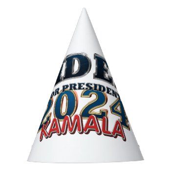 Tee Biden Harris 2024 Party Hat by teepossible at Zazzle