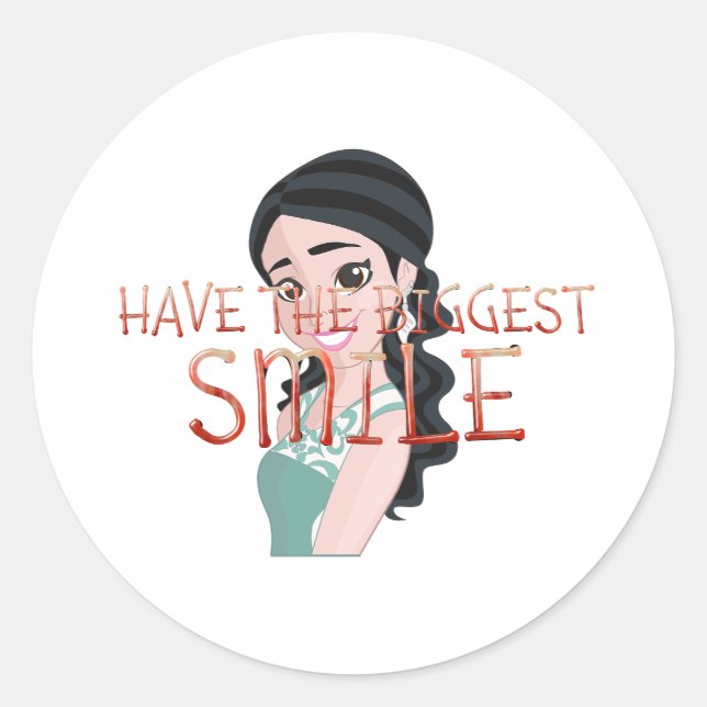 TEE Biggest Smile Classic Round Sticker (Front)