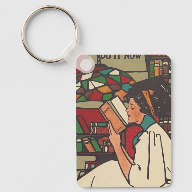 TEE Book Worm Keychain (Front)