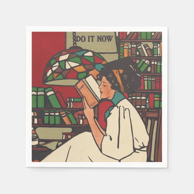 TEE Book Worm Paper Napkins (Front)