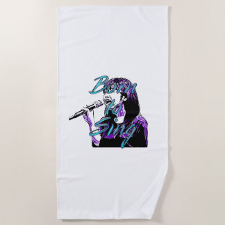 TEE Born to Sing Beach Towel