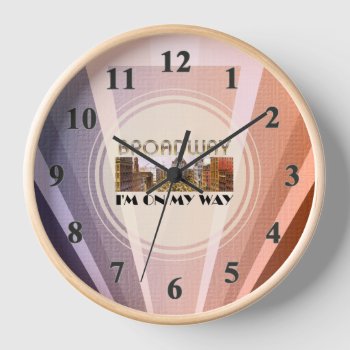 Tee Broadway Star Clock by teepossible at Zazzle