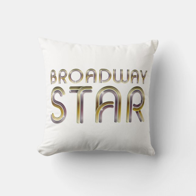 TEE Broadway Star Throw Pillow (Front)