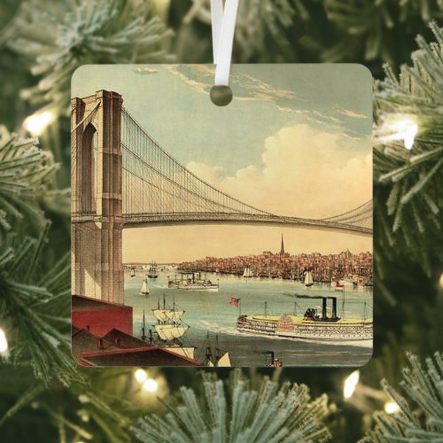 TEE Brooklyn Bridge Metal Ornament