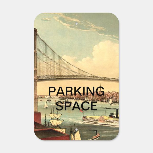 TEE Brooklyn Bridge Metal Sign (Front)