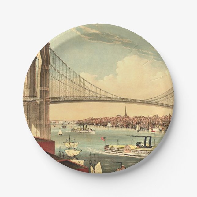 TEE Brooklyn Bridge Paper Plates (Front)