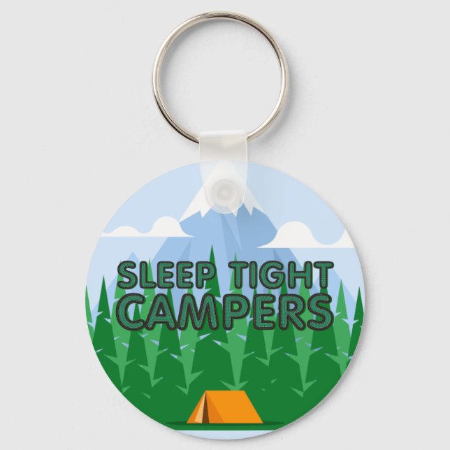 TEE Campers Sleep Slogan Keychain (Front)