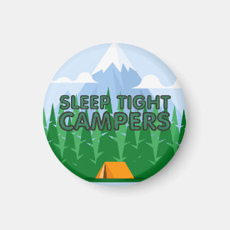 TEE Campers Sleep Slogan Magnet
