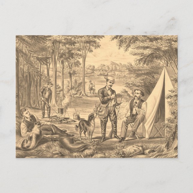 TEE Camping Old School Postcard (Front)