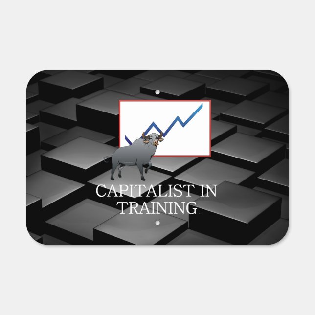 TEE Capitalist in Training Metal Parking Sign (Front)