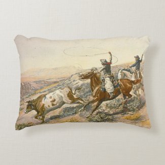 TEE Cattle Drive Decorative Pillow