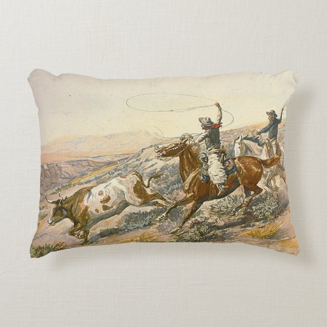 TEE Cattle Drive Decorative Pillow (Front)