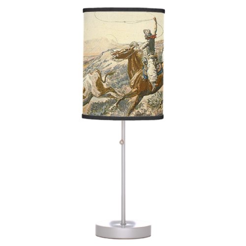 TEE Cattle Drive Table Lamp