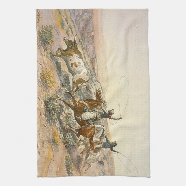 TEE Cattle Drive Towel (Vertical)