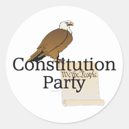 TEE Constitution Party Classic Round Sticker