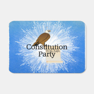 TEE Constitution Party Metal Parking Sign