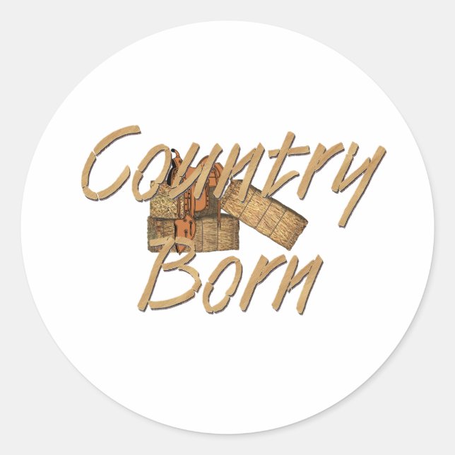 TEE Country Born Classic Round Sticker (Front)
