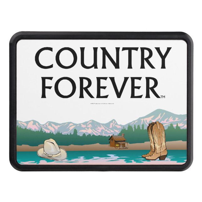 TEE Country Forever Tow Hitch Cover (Front)