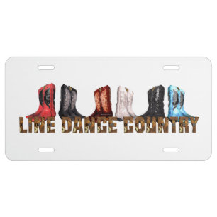 TEE Country Line Dance License Plate