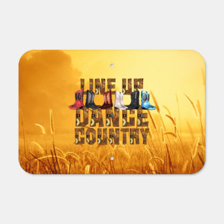 TEE Country Line Dance Metal Sign