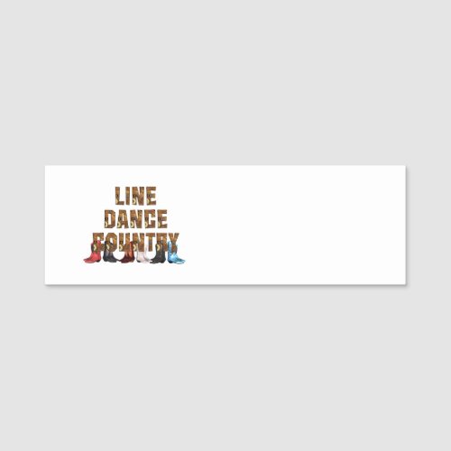 TEE Country Line Dance Name Tag