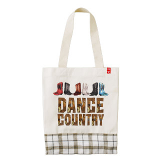 TEE Country Line Dance Zazzle HEART Tote Bag