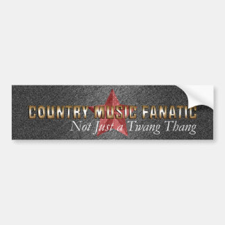 TEE Country Music Fanatic Bumper Sticker