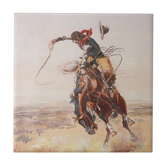 TEE Cowboy Life Ceramic Tile (Front)