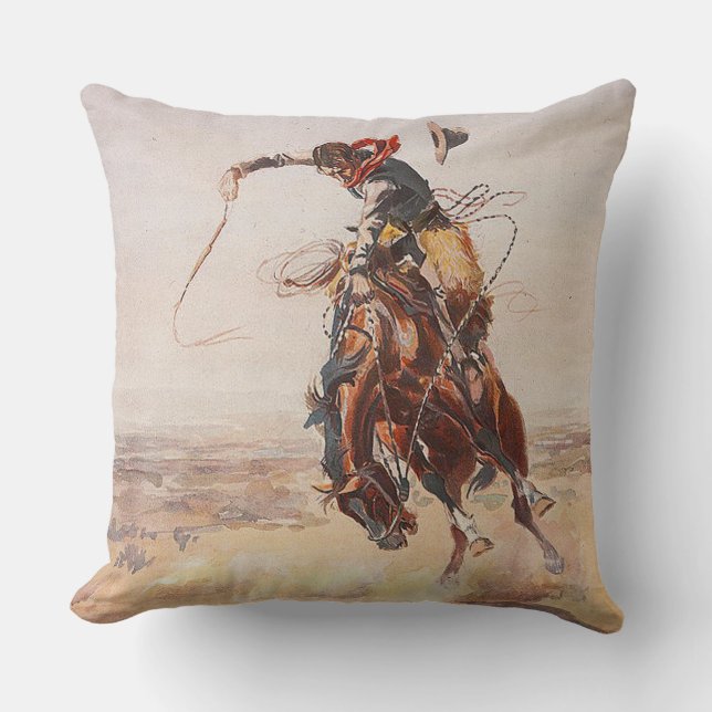 TEE Cowboy Life Throw Pillow (Front)