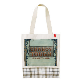 TEE Cowboy Tough Zazzle HEART Tote Bag
