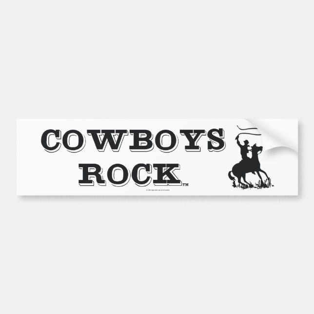 TEE Cowboys Rock Bumper Sticker (Front)