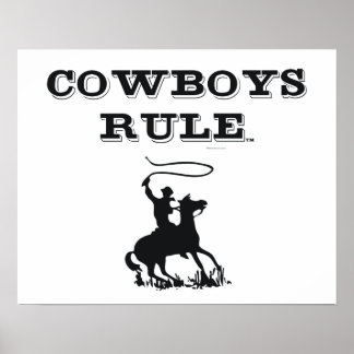 TEE Cowboys Rule Poster