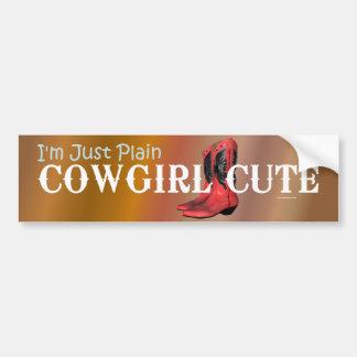 TEE Cowgirl Cute Bumper Sticker