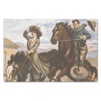Tee Cowgirl Old School Tissue Paper by teepossible at Zazzle