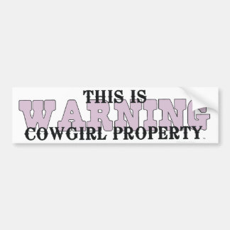 TEE Cowgirl Property Bumper Sticker