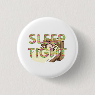 TEE Cute Sleep Slogan Button