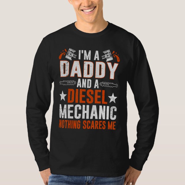 Tee For Men Father's Day Diesel Mechanic Daddy (Front)