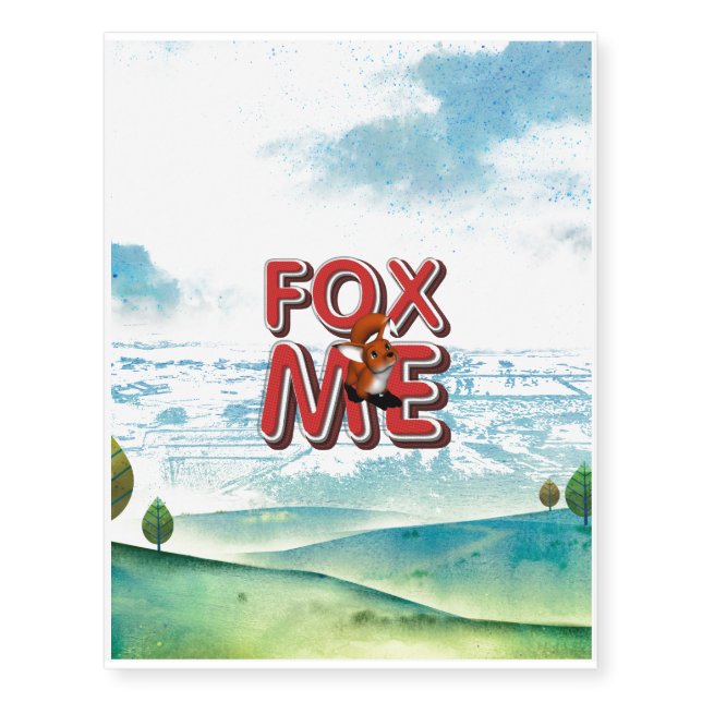 TEE Fox Me Temporary Tattoos (Front)