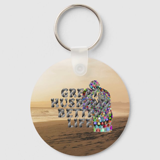 TEE Great Husband Better Life Keychain (Front)