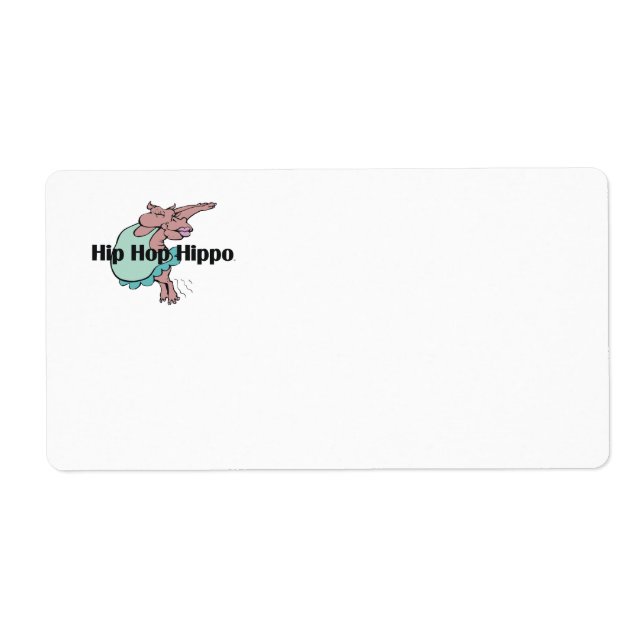 TEE Hip Hop Hippo Label (Front)
