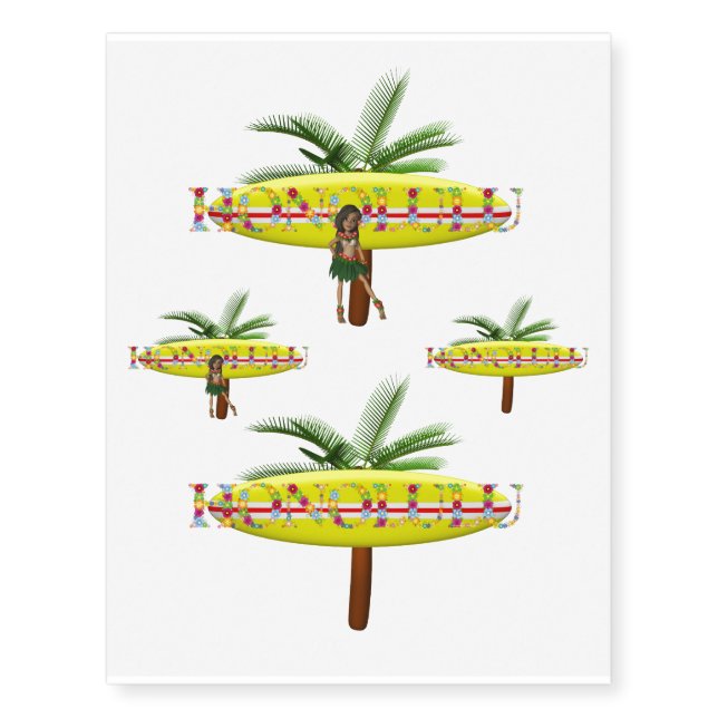 TEE Honolulu Temporary Tattoos (Front)