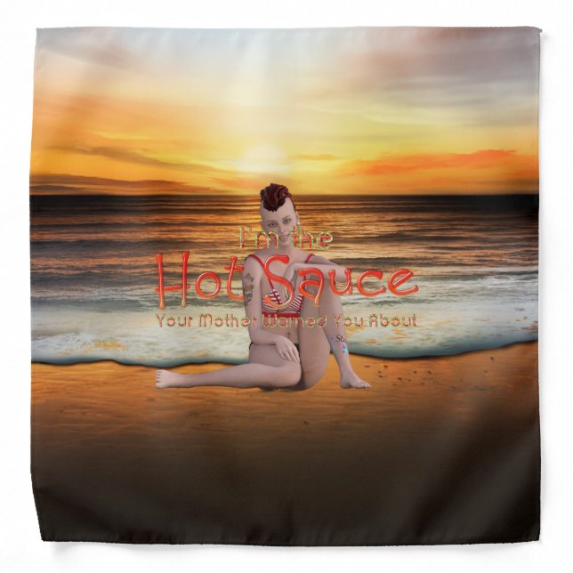 TEE Hot Sauce Humor Bandana (Front)