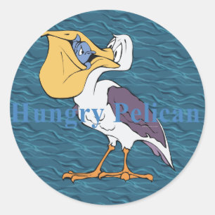 TEE Hungry Pelican Classic Round Sticker